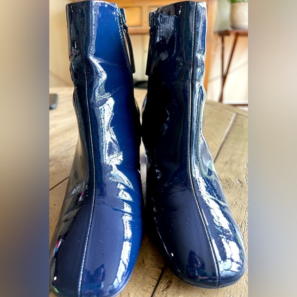 Zara Retro Style Clear Heel Ankle Boots. - Picture 1 of 5